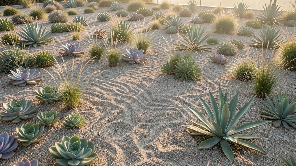 Modern Desert Succulent Gravel Garden