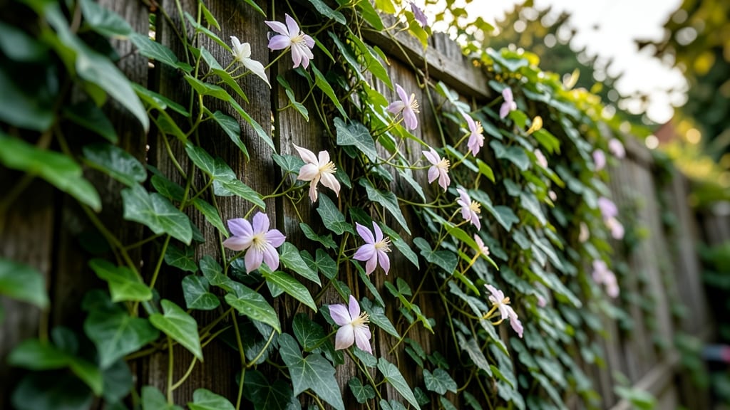 Clematis And Ivy Climbing Fence Combo
