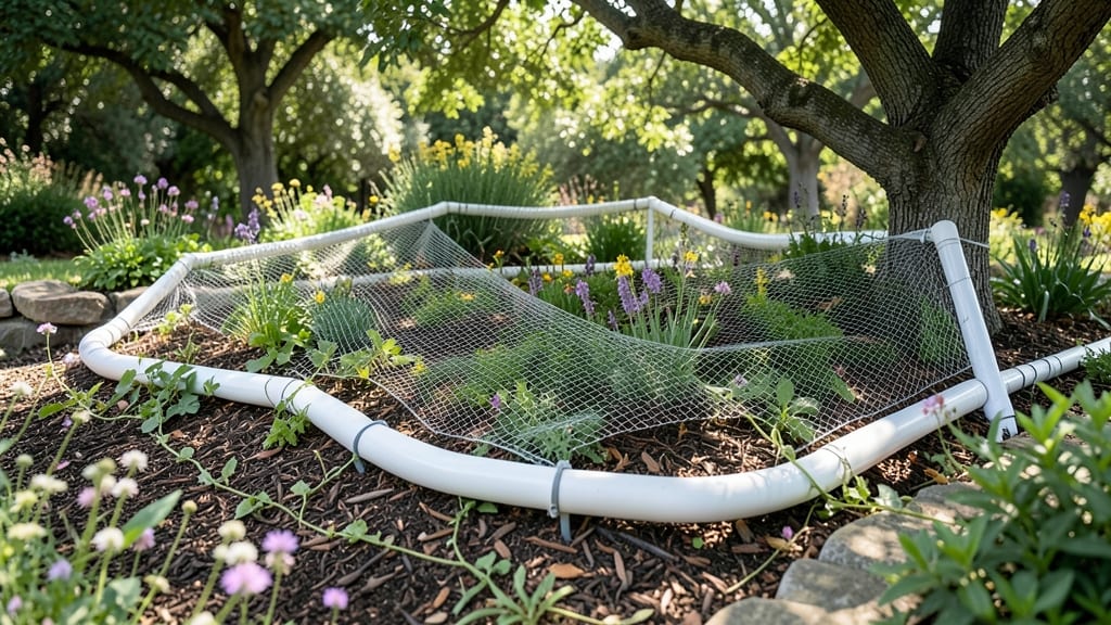 PVC Pipe and Netting Combo Fence