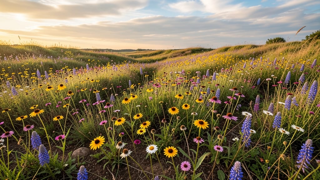 Wildflower Meadow with Native Perennials