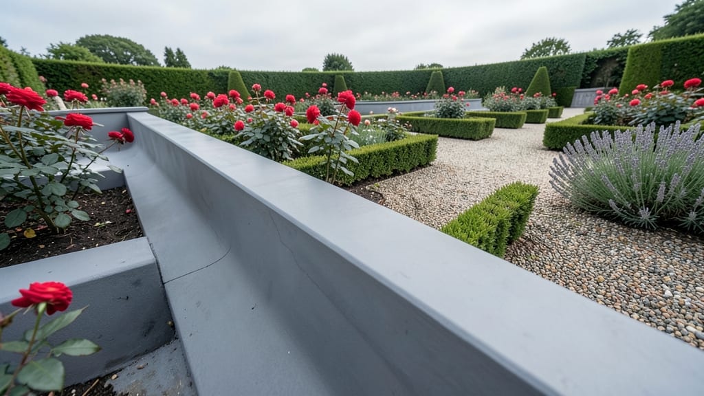 Concrete Curbs for Formal Garden Layouts
