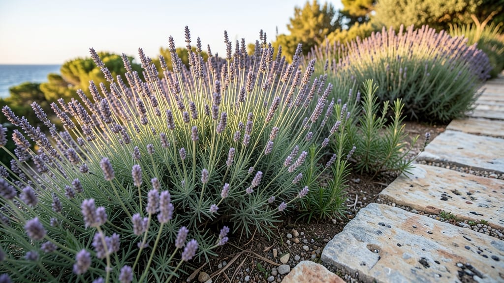 Mediterranean Lavender and Rosemary Border
