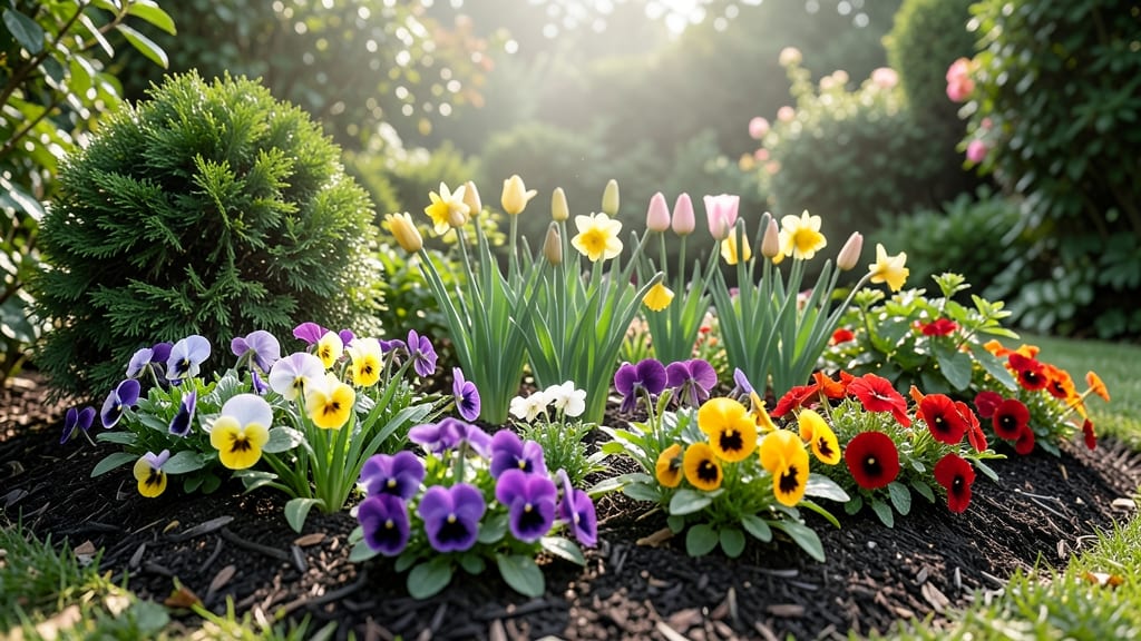 Seasonal Layered Flower Beds