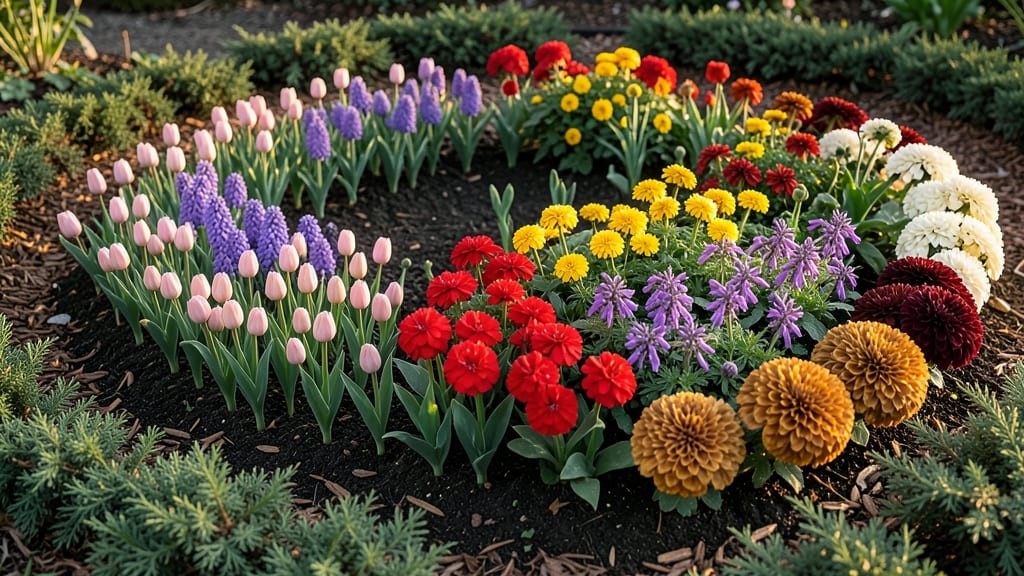 Seasonal Color Wheel Beds