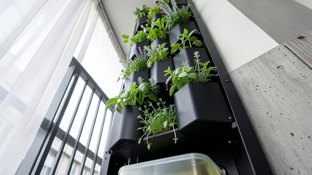 Living Wall with Hydroponic Planters