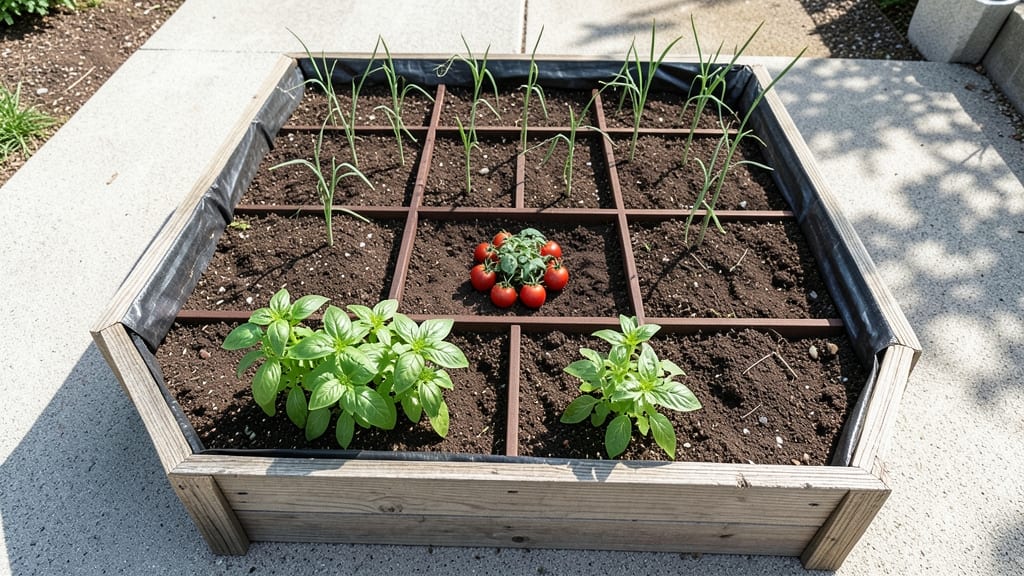 Square Foot Gardening Grid Layout