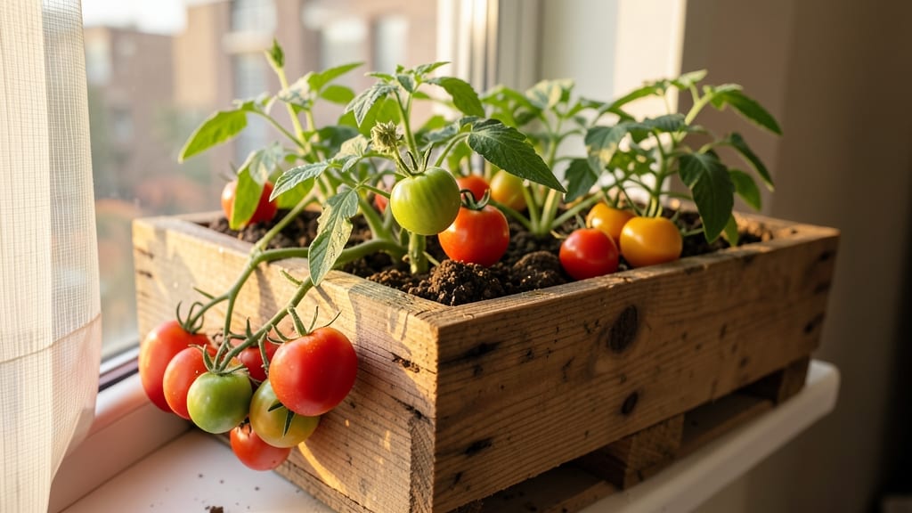 Pallet Window Box Vegetable Garden
