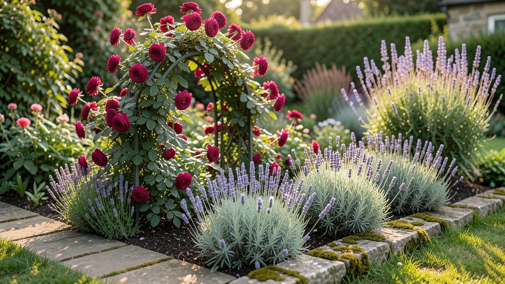 Classic English Cottage Garden with Roses