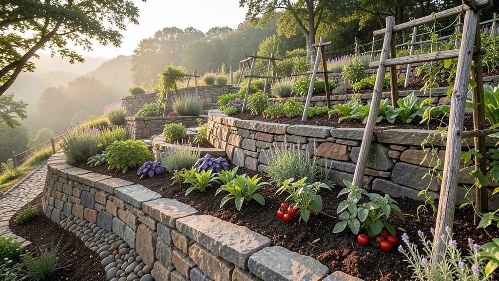 Hillside Terracing for Sloped Gardens