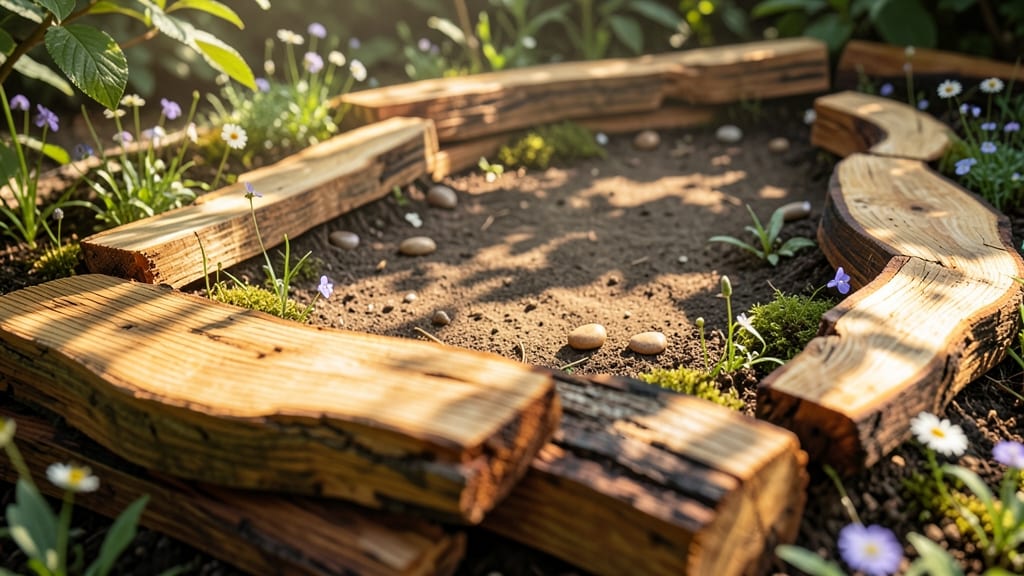 Log Slices for Whimsical Garden Borders