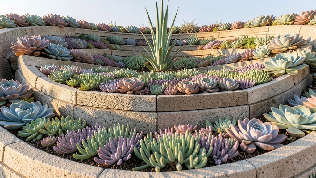 Tiered Circle Succulent Bed