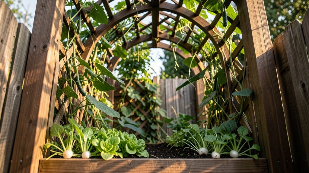 Arched Trellis Raised Bed Combo