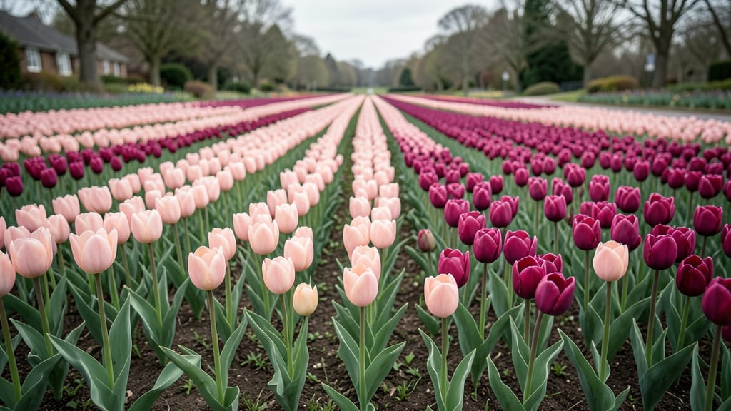 Two-Tone Tulip Striped Beds