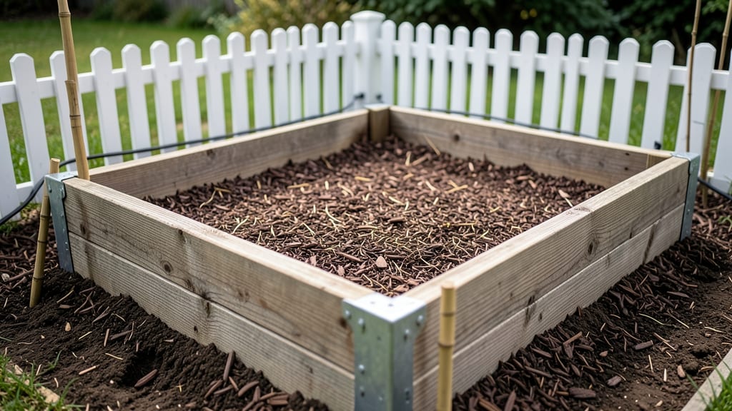 Bed Frame With Fence: Modular Planters for Climbing Vines and Privacy