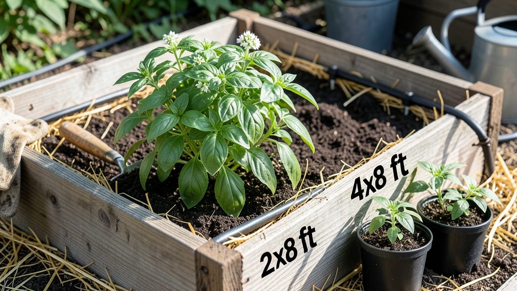 2x4 Raised Bed Vegetable Garden Layout: Modular Grid for Year-Round Plant Rotation