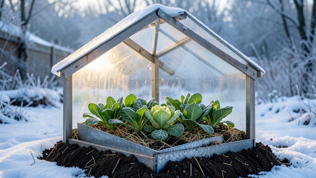 Cold Frame Layering for Winter Greens