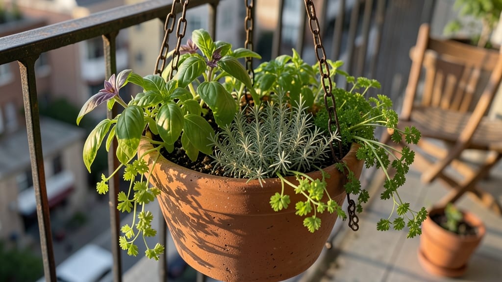 Hanging Basket Herb Garden