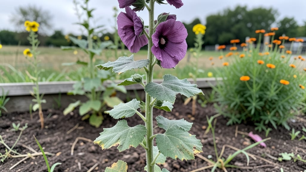Hollyhock Perennial Plants: Drought-Tolerant Stalk Beauty for Cottage Gardens